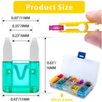 120pcs MINI Blade Fuse Assortment Auto Car SUV FUSES Kit APM ATM